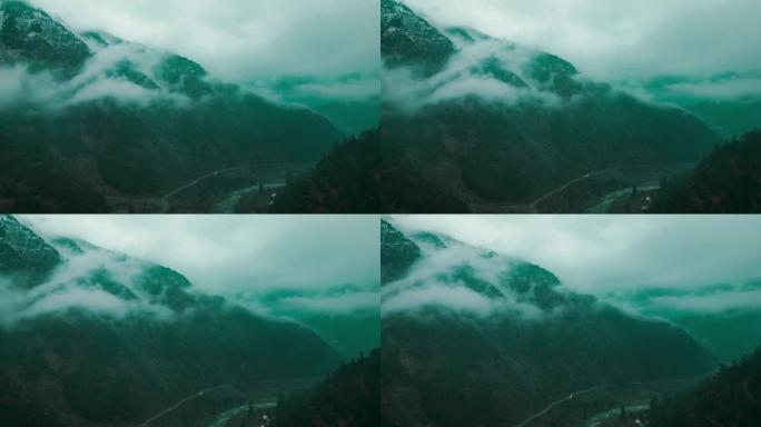 烟雾山的电影色彩分级镜头