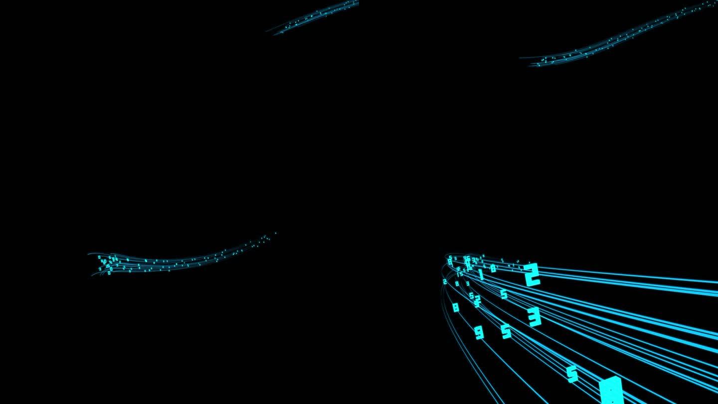 【原创】4K带通道科技线条数字