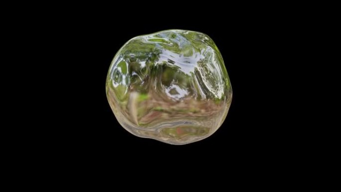 运动中的流畅艺术循环: 波浪动画股票视频中的抽象水球，非常适合寻求迷人视觉和宁静的项目。使用这个动态