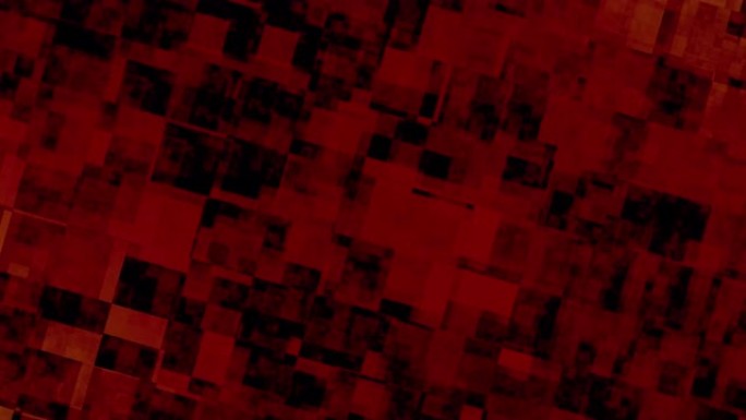 翻转和移动红色方形马赛克瓷砖的动画背景
