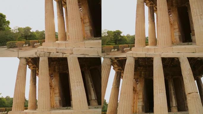 由游客拍摄的古代赫菲斯托斯神庙的业余视频