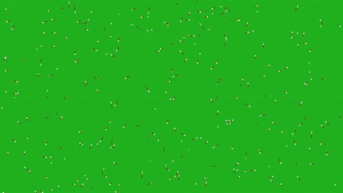 移动蠕虫绿色屏幕运动图形