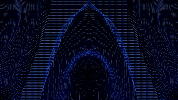 【4K时尚背景】动态曲线光线暗蓝冰屏暖场