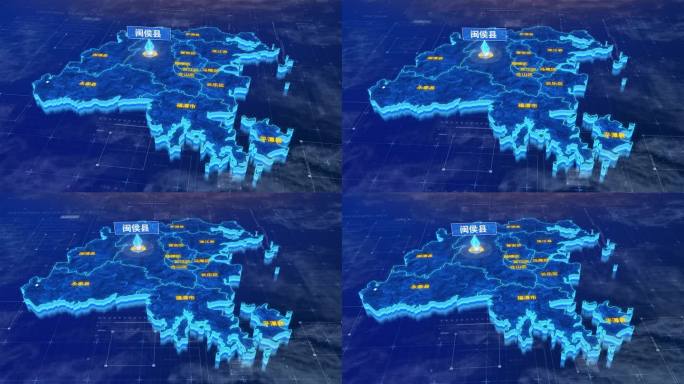 福州市闽侯县蓝色三维科技区位地图