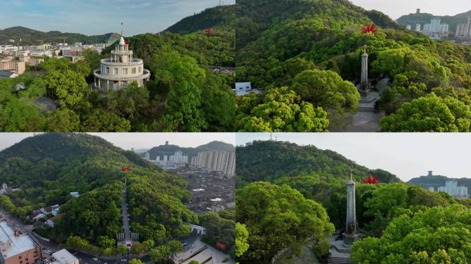 4k航拍椒江一江山岛战役纪念馆烈士山陵园