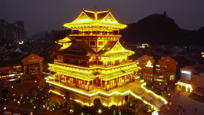 柳州 文昌大桥 夜景 河东公园 萝卜洲