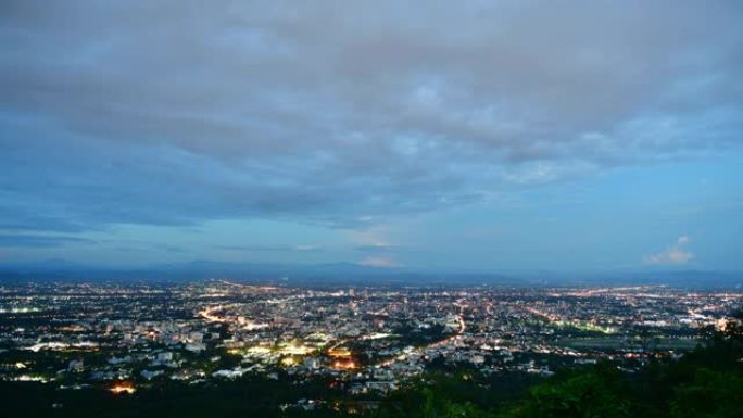 城市之光城市大气延时城市夜景城市航拍延时