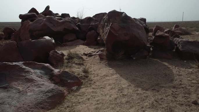 戈壁滩风化石