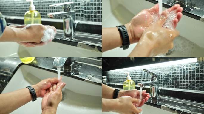洗手液开水龙头洗手