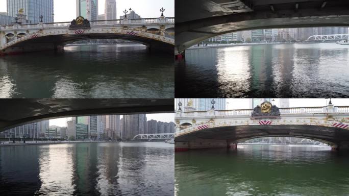 0061高4k航拍天津海河北安桥穿梭桥洞