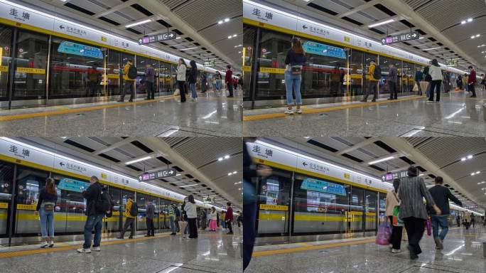 长沙地铁人流延时摄影