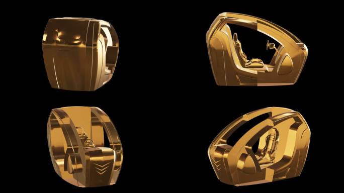 VR娱乐器材组合黄金版效果展示通道素材