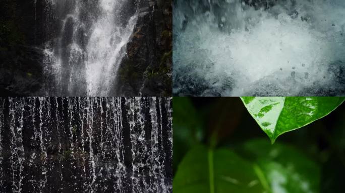 瀑布山水流水雨林