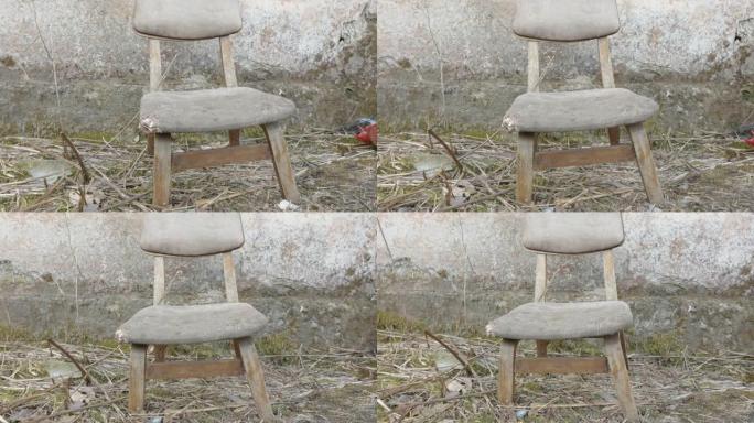 在爱沙尼亚，一把旧椅子被长期留在外面