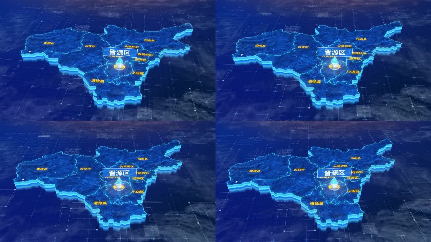 太原市晋源区蓝色三维科技区位地图