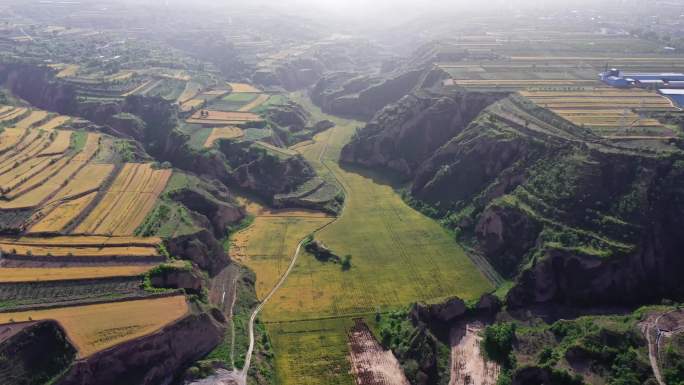 美丽中国铜川梯田自然风光航拍4K