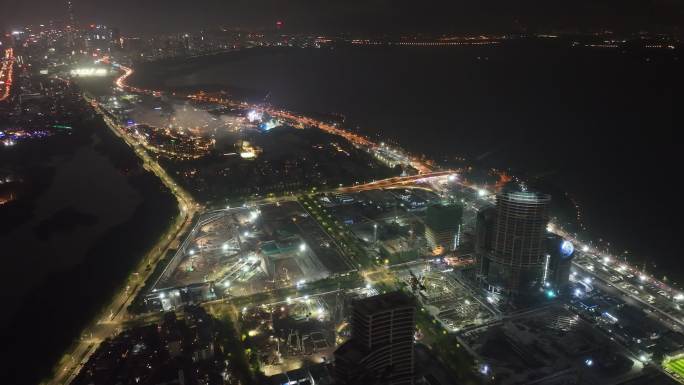 深圳湾夜景航拍