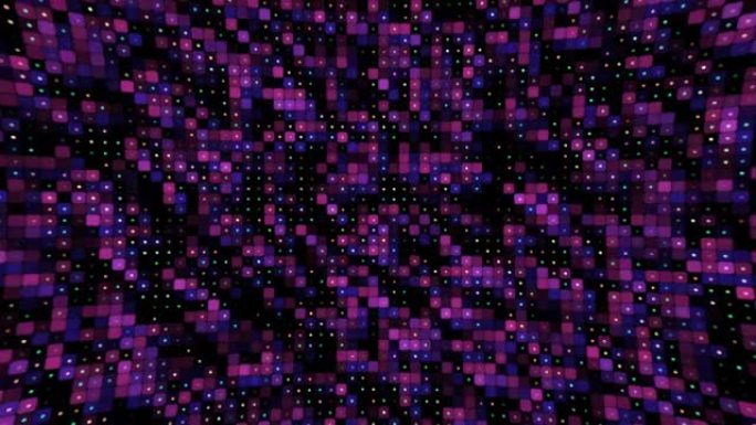 抽象方形瓷砖的动画无尽循环马赛克。简单的屏幕运动图形背景