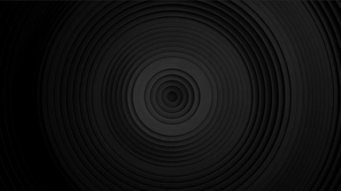 黑色圆圈环的顺序运动。波动和运动的概念。简约3d商业背景。阴影游戏。模式