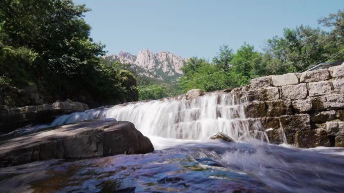 山间小溪 溪流 小瀑布 流水 闲适