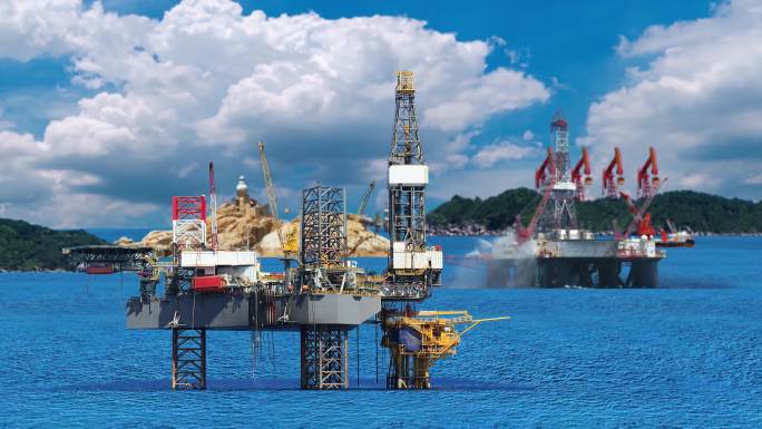 海上石油钻井平台石油开采