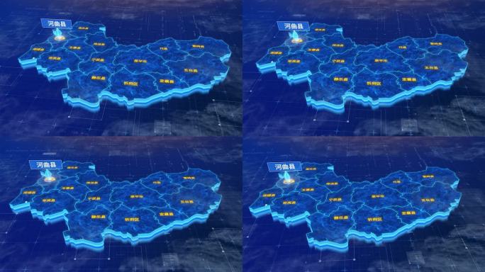 忻州市河曲县蓝色三维科技区位地图
