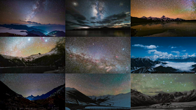 唯美星空银河延时