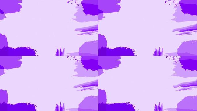 抽象紫色柔和彩色纸风格画笔画动画背景可循环股票视频与复制空间