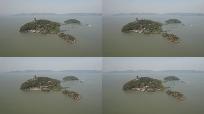 原创 江苏无锡鼋头渚太湖仙岛自然风光航拍