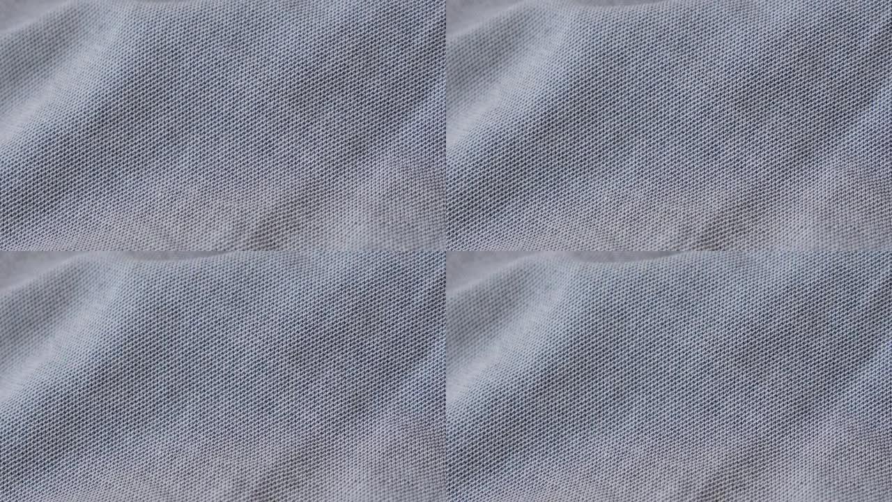 纯棉衬衫面料的精细表面4k倾斜视频
