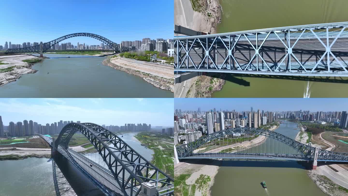 4k航拍武汉江汉湾大桥