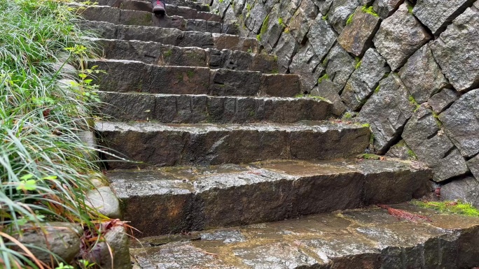 台阶 石阶 脚步 登山