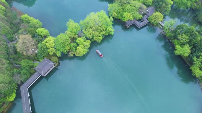 杭州西湖航拍，4K高清，西湖美景
