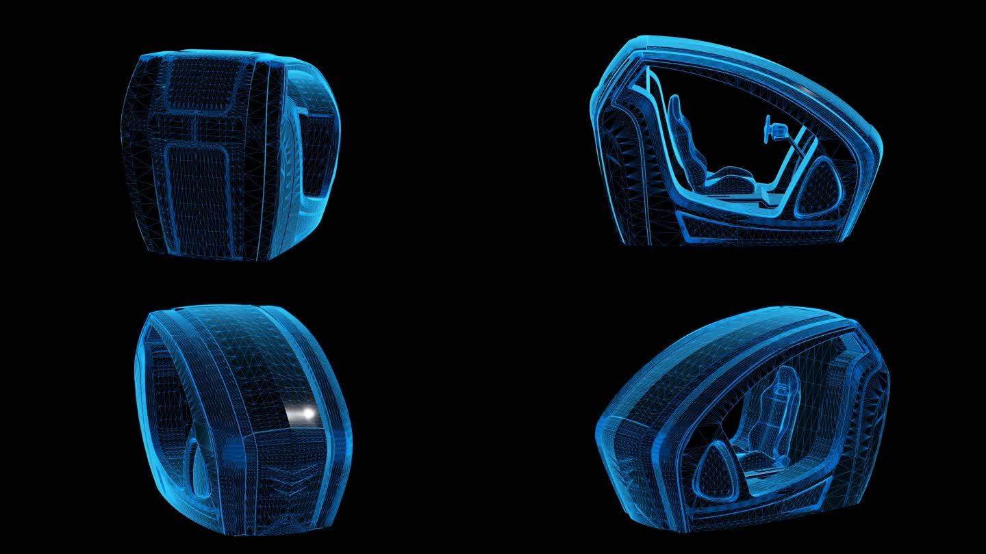 VR娱乐器材组合蓝色科技线条通道素材