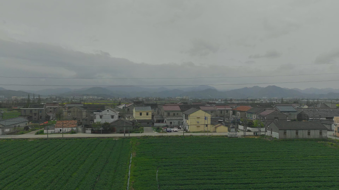 高铁行驶窗外田园景色