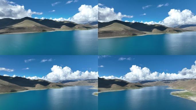 航拍4K西藏美丽湖泊