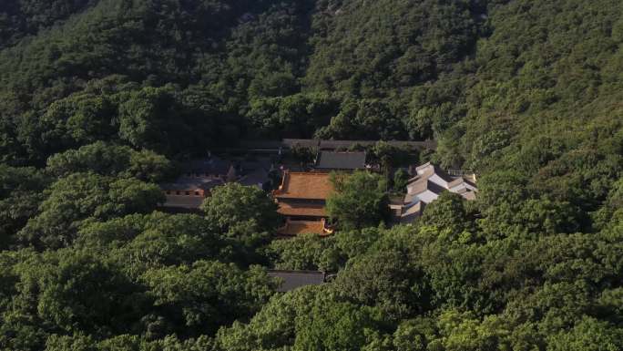 普陀山航拍 普陀山法雨寺4K航拍