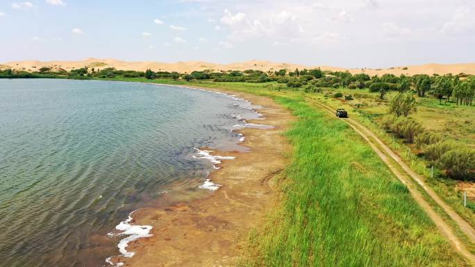 鄂尔多斯 库布齐沙漠 七星湖 生态治理