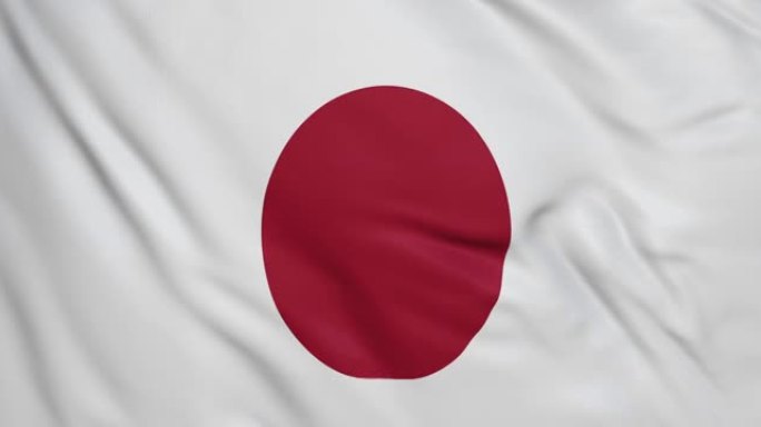 日本国旗挥舞动画特写