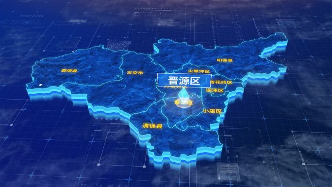 太原市晋源区蓝色三维科技区位地图