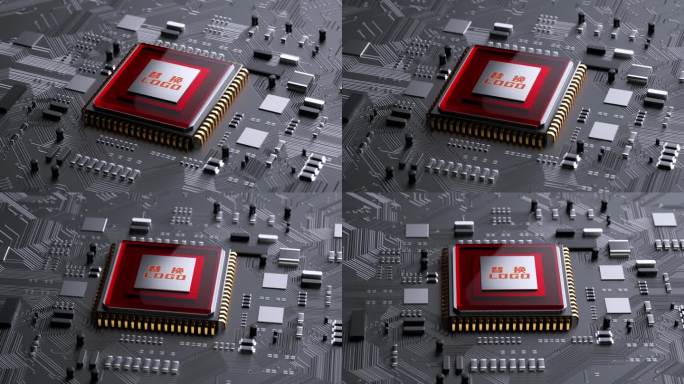中国红色科技芯片logo可替换
