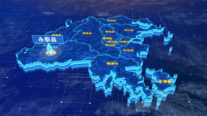 福州市永泰县蓝色三维科技区位地图