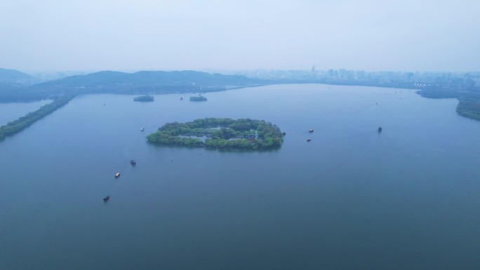 杭州西湖航拍，4K高清，西湖美景