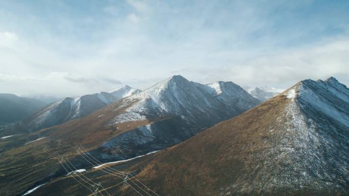 高原山地运输 雪山 山峰 西藏