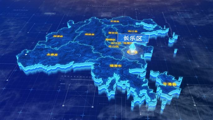 福州市长乐区蓝色三维科技区位地图