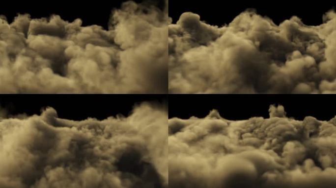 云海云层烟雾蘑菇云翻滚海浪