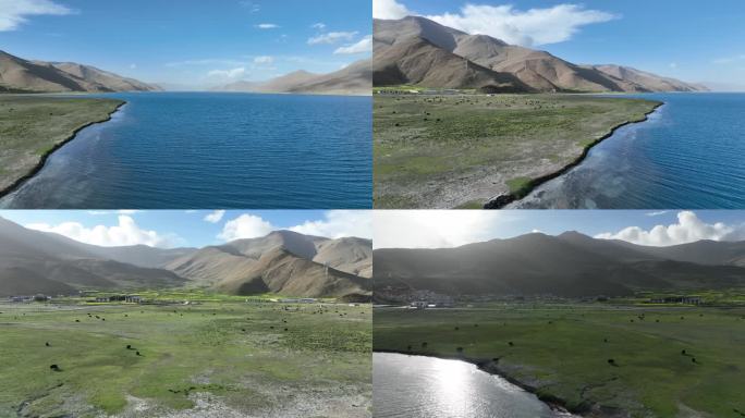 航拍4K西藏美丽湖泊