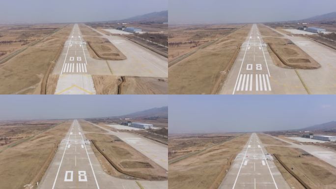 山西平型关机场航拍实拍视频