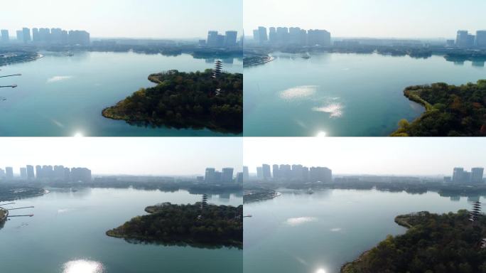 城市湖景市中心