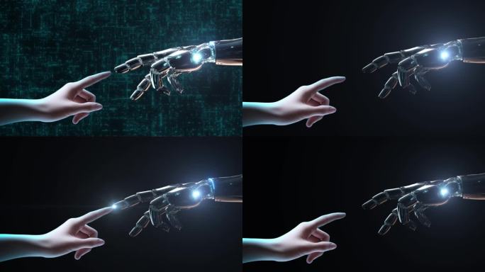 人类与科技之手触碰